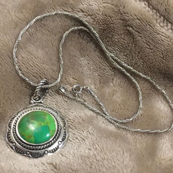 BARSE Green Turquoise Sterling Silver Necklace - Picture 10 of 14